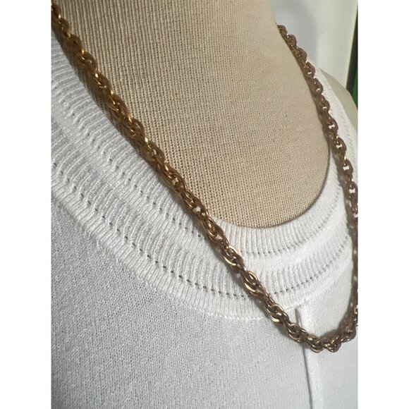 Vintage Demi Parure Set of Necklace Bracelet Huge Gold Plate Maple Leaves - Picture 9 of 14